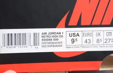 JORDAN HIGH PURPLE 555088-500 COURT AIR 1 0523